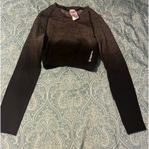 Long sleeve black ombre Gymshark shirt